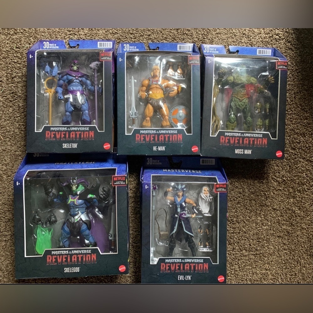 Mattel Set of 5 Master of the Universe Revelation Figures